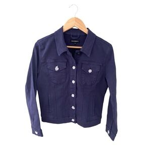 Prosperity Jolene Stretch Blue Colored Denim Jacket NWT Size XS